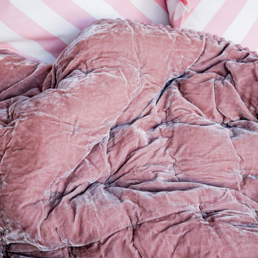 Seneca Cruz Velvet Comforter | Vintage Pink