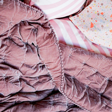 Seneca Cruz Velvet Comforter | Vintage Pink