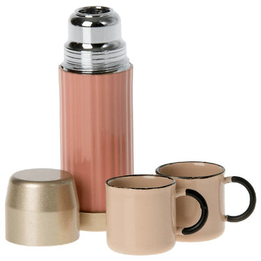 Maileg Mini Thermos and Cups | Coral
