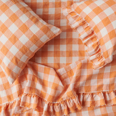 Society Of Wanderers Pillowcases | Peaches & Cream Ruffle