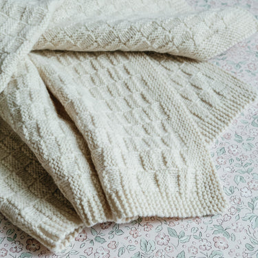 Weebits Hand Knit Blanket | Natural