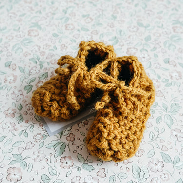 Weebits Chunky Knit Booties | Mustard