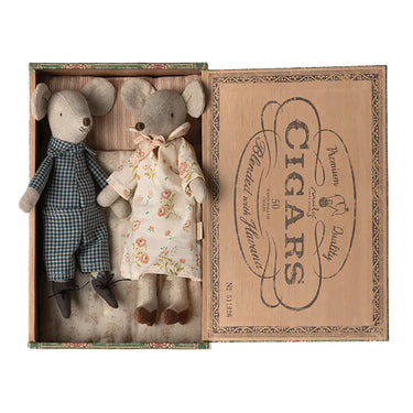 Maileg Mice | Grandma & Grandpa in Cigar Box