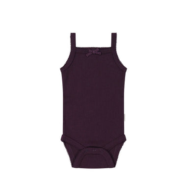 Jamie Kay | Organic Cotton Modal Singlet Bodysuit | Fig