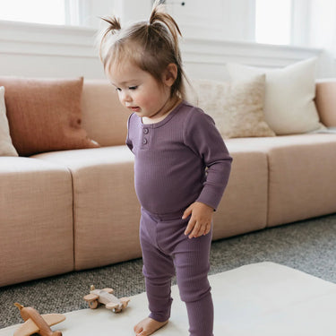 Jamie Kay | Organic Cotton Modal Long Sleeve Bodysuit | Mauve