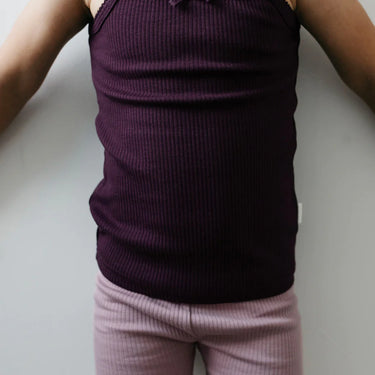 Jamie Kay | Organic Cotton Modal Singlet | Fig