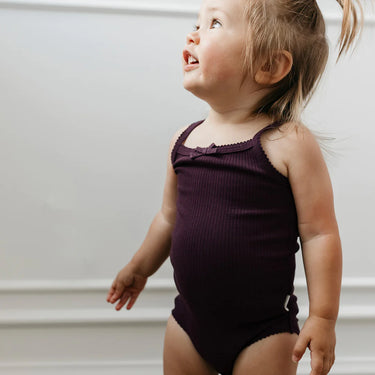 Jamie Kay | Organic Cotton Modal Singlet Bodysuit | Fig