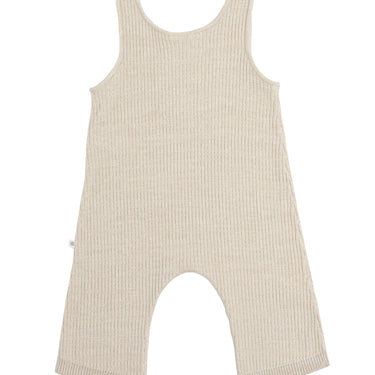 KYND Slouchy Rib Knit Overalls | Sand