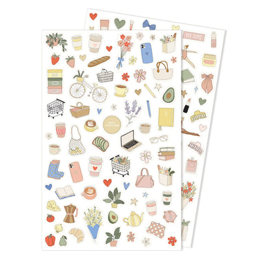 Emma Kate Co | Illustrated Sticker Sheet Set | Daily Life