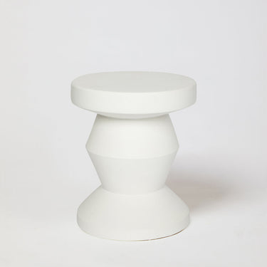 Bonnie and Neil Pedestal Side Table ~ White