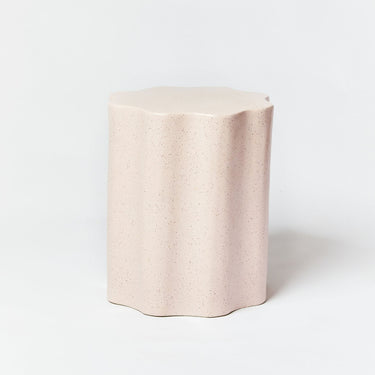 Bonnie and Neil Wave Side Table ~ Speckle Soft Pink