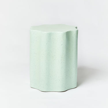 Bonnie and Neil Wave Side Table ~ Speckle Mint