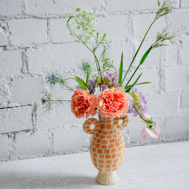 Pip Woods Orange Block Vase With Handles