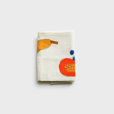 Father Rabbit Linen Tea Towel | Blush