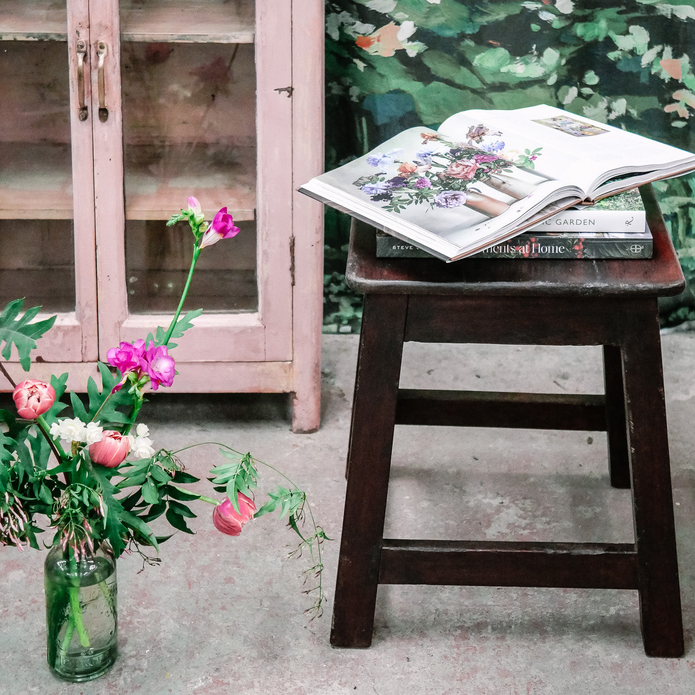 Acorns Stool Vintage Indian Square Stool | Buy Online | Small Acorns