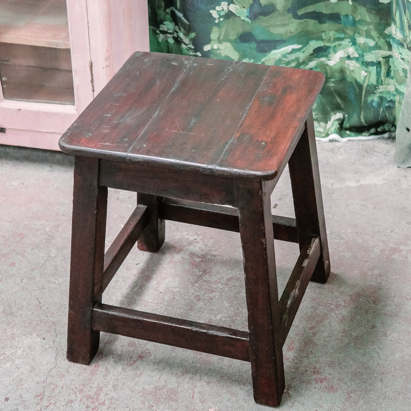 Acorns Stool Vintage Indian Square Stool | Buy Online | Small Acorns