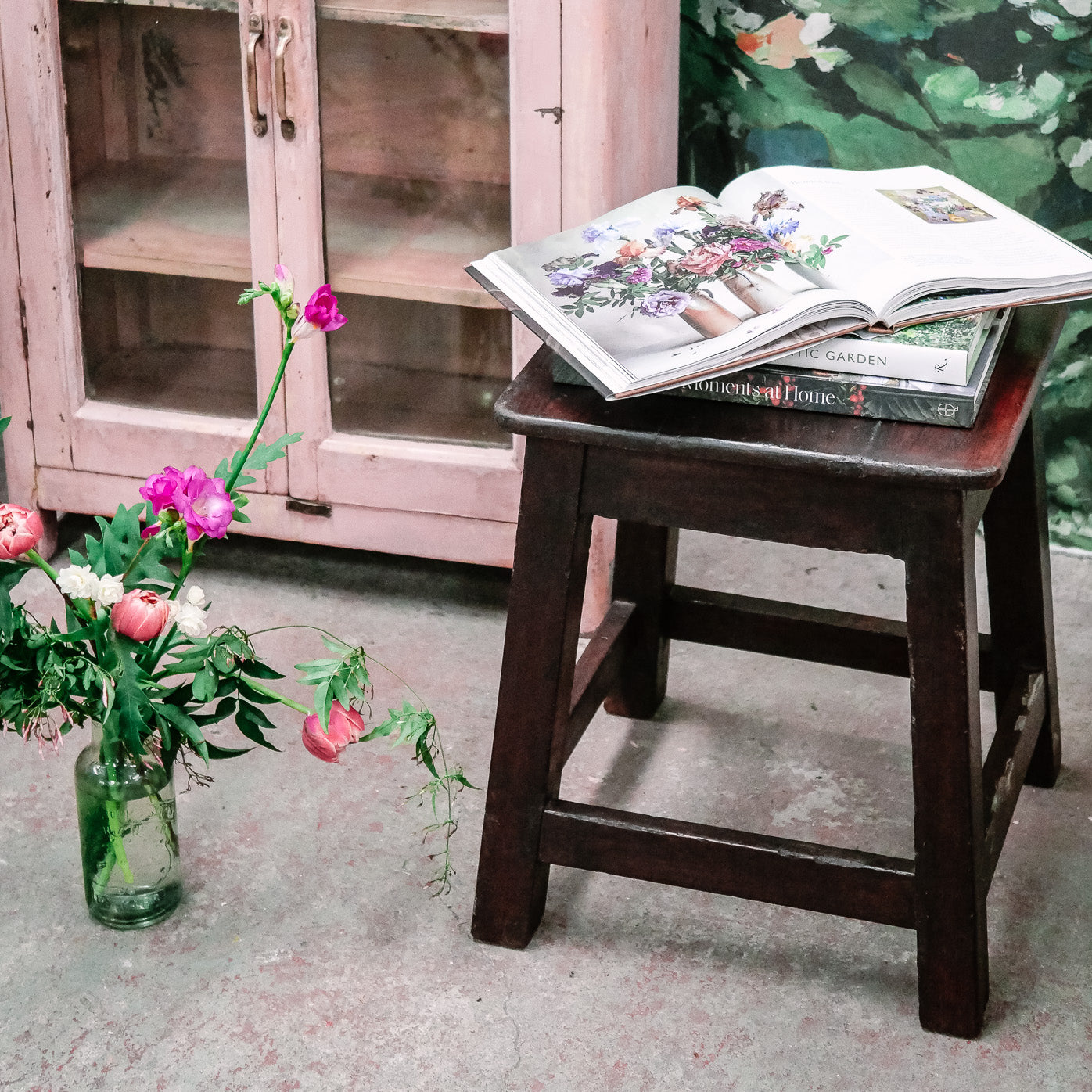 Acorns Stool Vintage Indian Square Stool | Buy Online | Small Acorns