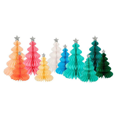 Meri Meri Festive Honeycomb Christmas Trees (Set of 2)