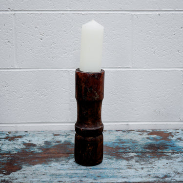 Wooden Teak Candlestick #10