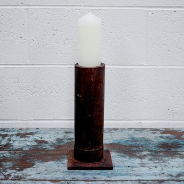 Wooden Teak Candlestick #18
