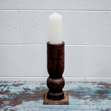 Wooden Teak Candlestick #7