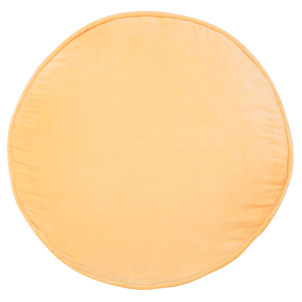 Castle Penny Round Cushion Banana Velvet Small Acorns
