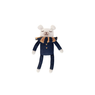 Main Sauvage Knit Toy | Polar Bear | Navy Stripe Collar