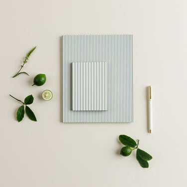 Emma Kate Co Grande Notebook | Olive Stripe