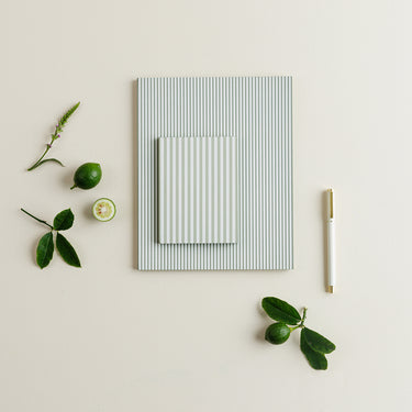 Emma Kate Co Petite Notebook | Sage Stripe