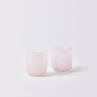 Bonnie and Neil Glass Tumbler | Dots Pink