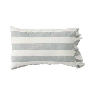Society Of Wanderers Pillowcases | Fog Stripe Ruffle