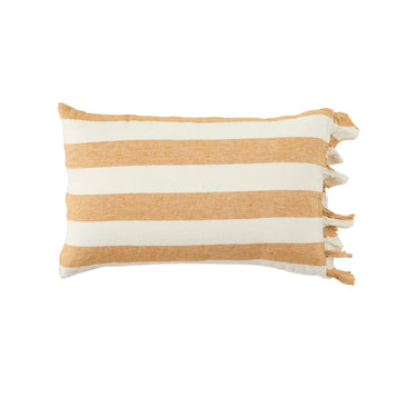 Society Of Wanderers Pillowcases | Turmeric Stripe Ruffle