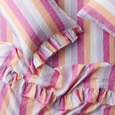 Society Of Wanderers Fitted Sheet | Bellini Stripe