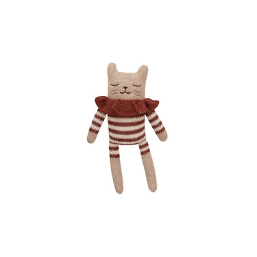 Main Sauvage Knit Toy | Kitten | Sienna Stripe Romper