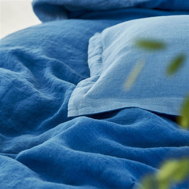 Designers Guild Biella Linen Pillowcase | Lapis