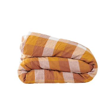 Society Of Wanderers Duvet Cover | Biscuit Check