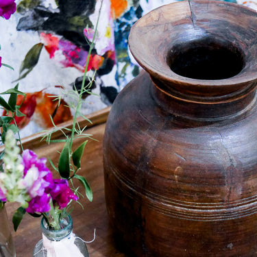 Vintage Wooden Butter Pot