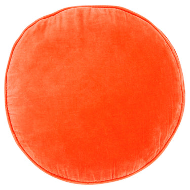 Castle Penny Round Cushion | Watermelon Velvet