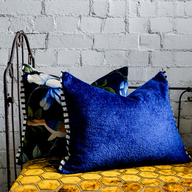 Designers Guild Azuara Cobalt Velvet Cushion