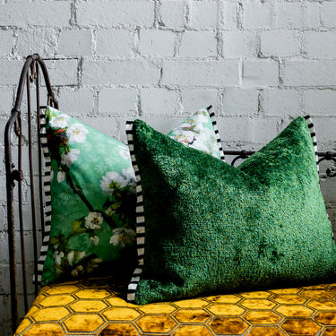 Designers Guild Azuara Emerald Velvet Cushion