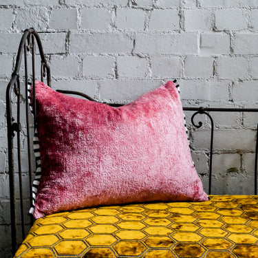 Designers Guild Azuara Peony Velvet Cushion