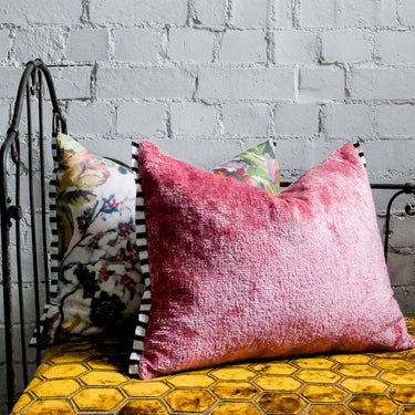 Designers Guild Azuara Peony Velvet Cushion