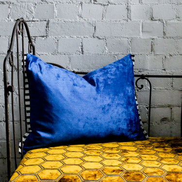 Designers Guild Tarazona Cobalt Velvet Cushion