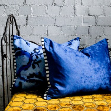 Designers Guild Tarazona Cobalt Velvet Cushion