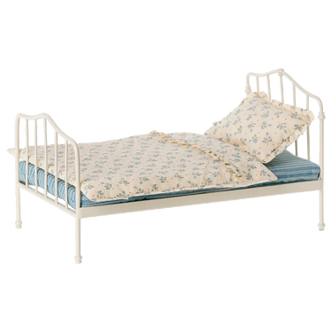 Maileg Vintage Metal Bed - Frill Blue