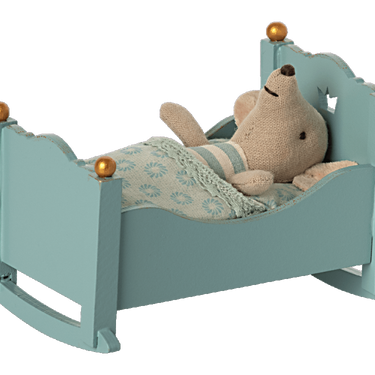 Maileg Wooden Cradle | Blue