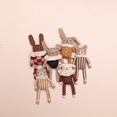 Main Sauvage Knit Toy | Bunny | Sienna Check Pyjamas