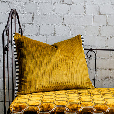 Designers Guild Cassia Cord Mustard Velvet Cushion