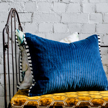 Designers Guild Cassia Cord Prussian Velvet Cushion