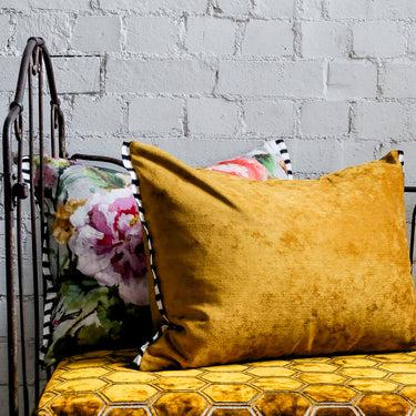 Designers Guild Tarazona Ochre Velvet Cushion